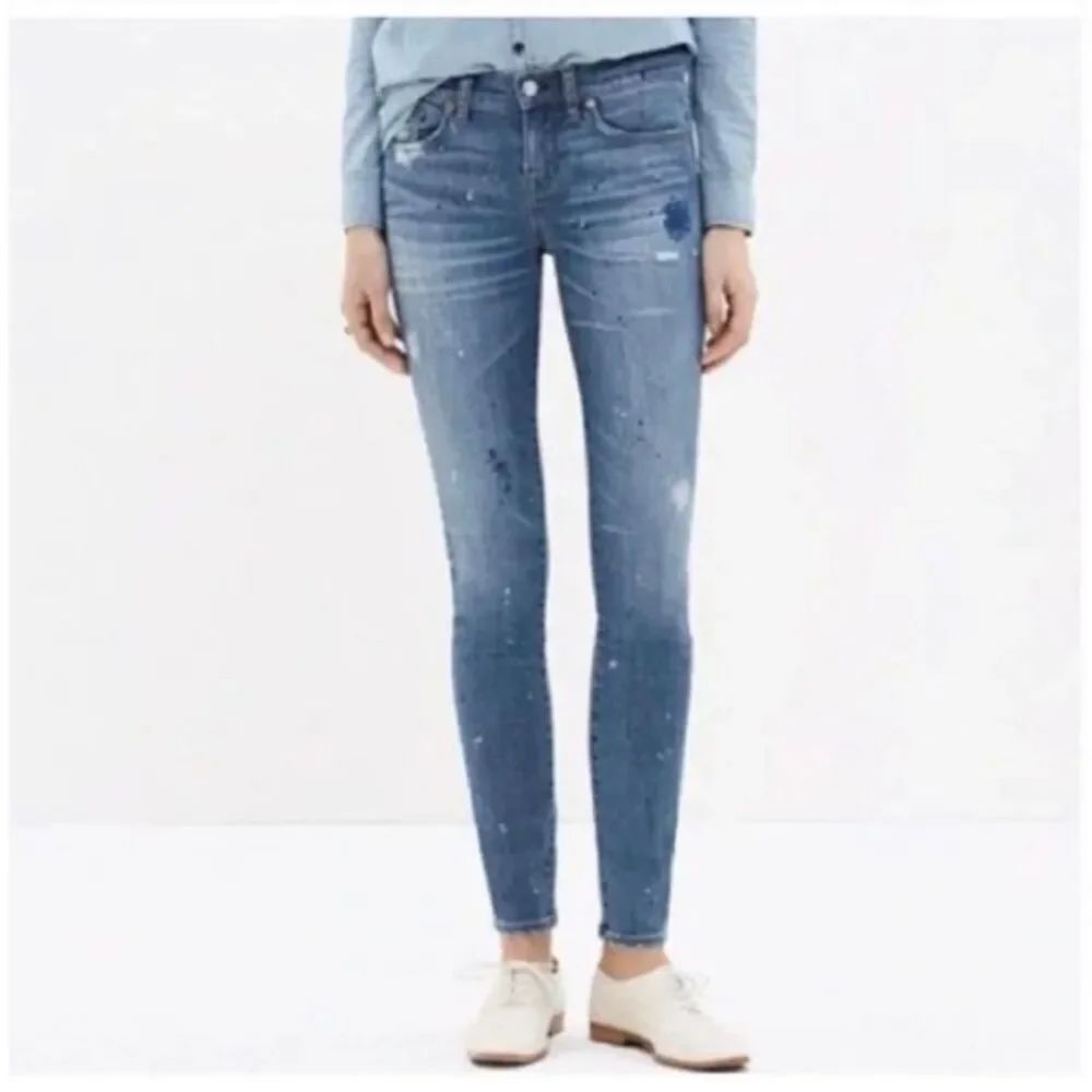 Madewell Skinny Skinny paint splatter jeans